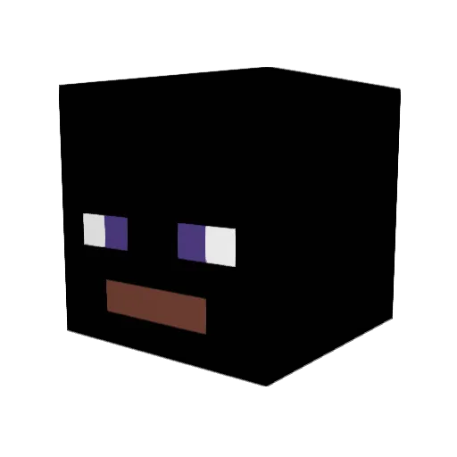 saofu Minecraft avatar head, 3D render