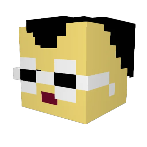 saoud1 Minecraft avatar head, 3D render
