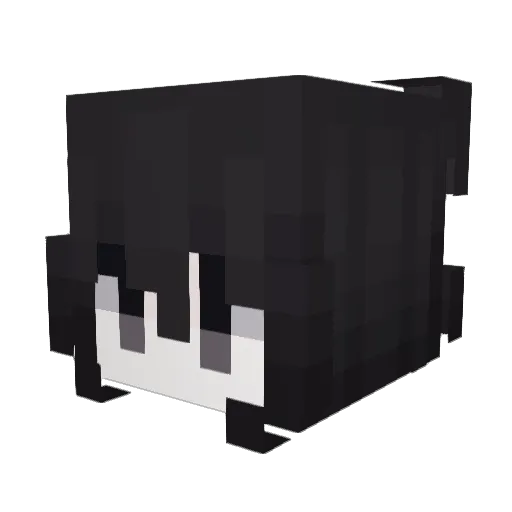 saphic Minecraft avatar head, 3D render