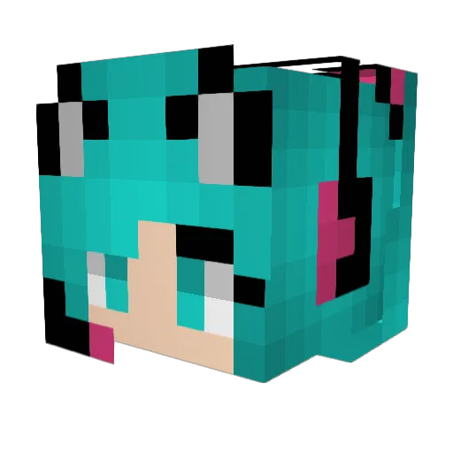 saphirecatmoon Minecraft avatar head, 3D render