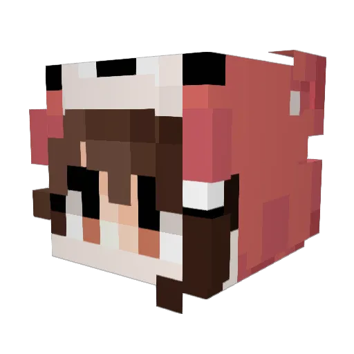 saphris Minecraft avatar head, 3D render