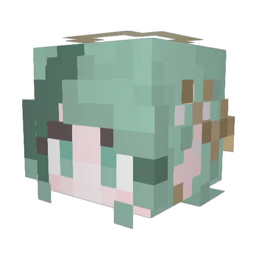sapitocururu Minecraft avatar head, 3D render