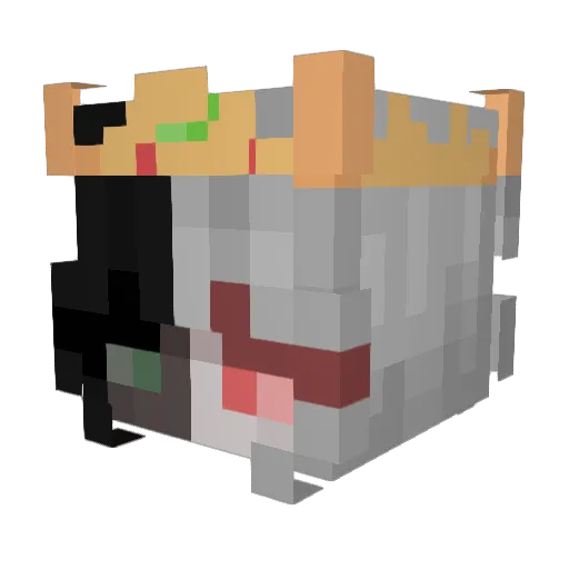 sapnapity Minecraft avatar head, 3D render