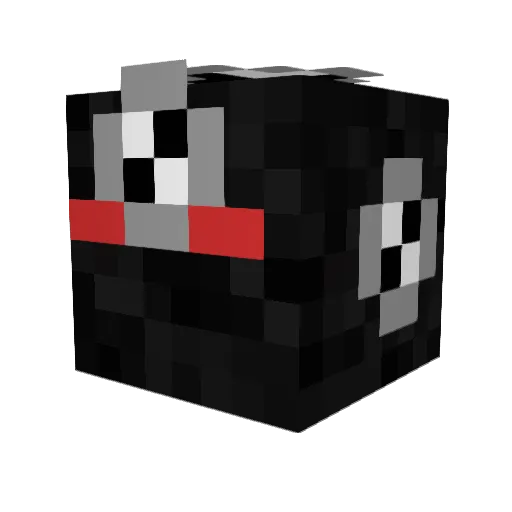 sapoude Minecraft avatar head, 3D render