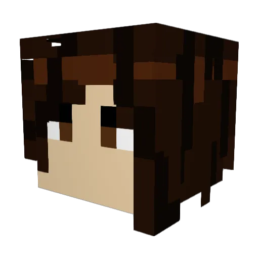 sapphicsheart Minecraft avatar head, 3D render