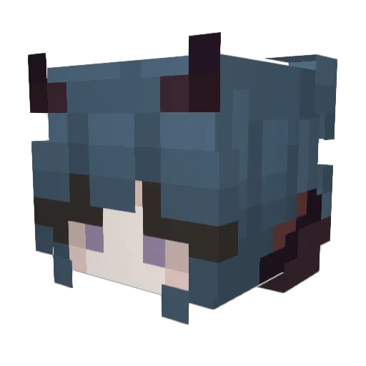 sapphicsky Minecraft avatar head, 3D render