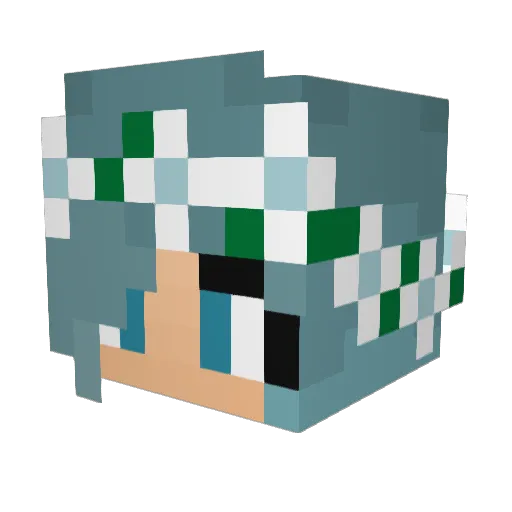 sapphire249 Minecraft avatar head, 3D render