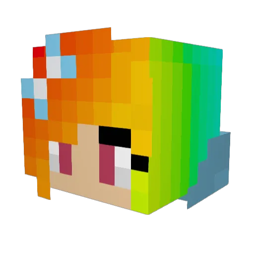 sara306 Minecraft avatar head, 3D render