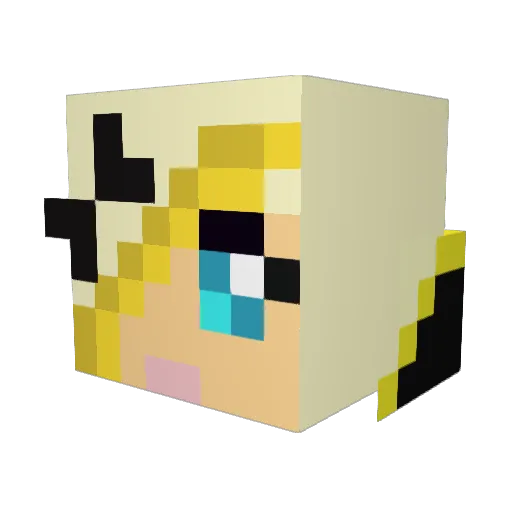 sara88 Minecraft avatar head, 3D render