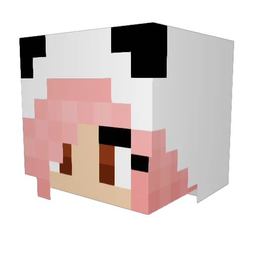 sara_mirco Minecraft avatar head, 3D render