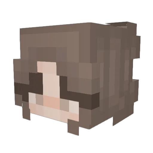 saraaabee Minecraft avatar head, 3D render