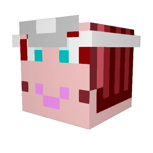 sarabrightman Minecraft avatar head, 3D render