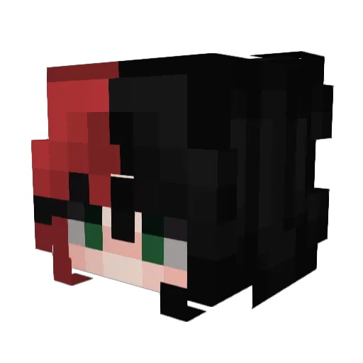 saracatteeuw Minecraft avatar head, 3D render