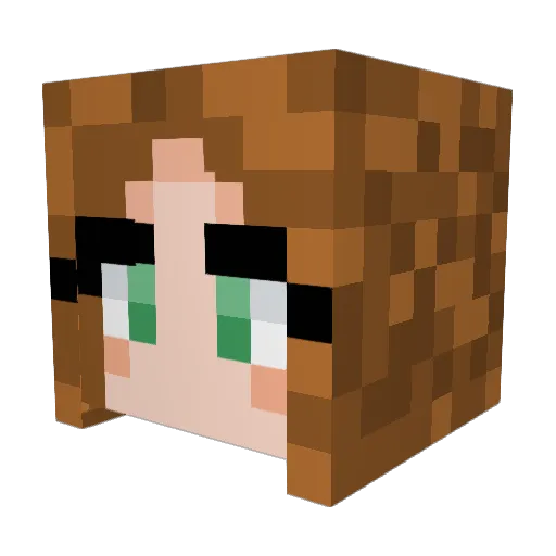 sarah945 Minecraft avatar head, 3D render