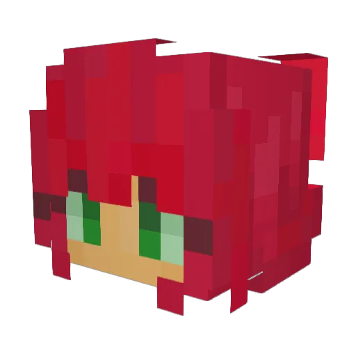sarahalt Minecraft avatar head, 3D render
