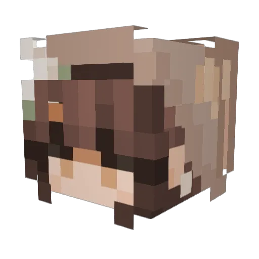 sarahei Minecraft avatar head, 3D render
