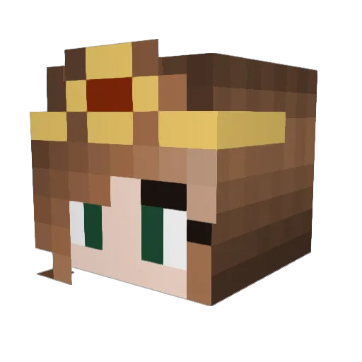 sarahfuu Minecraft avatar head, 3D render