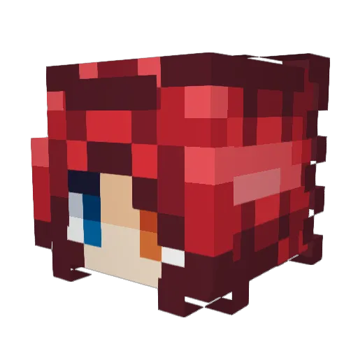 sarahjava Minecraft avatar head, 3D render