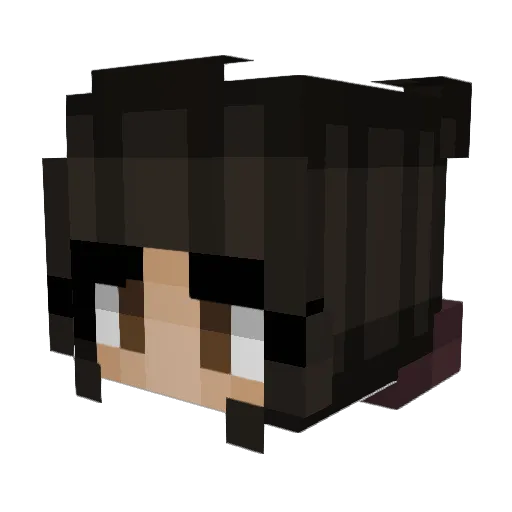 sarahkii Minecraft avatar head, 3D render