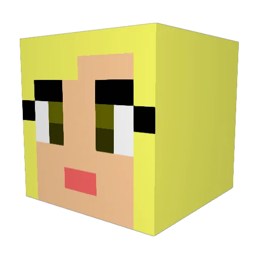 sarahlovesjj Minecraft avatar head, 3D render