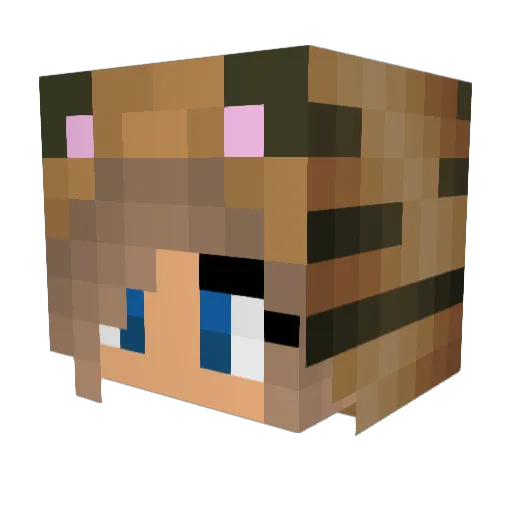 sarahsydbo Minecraft avatar head, 3D render
