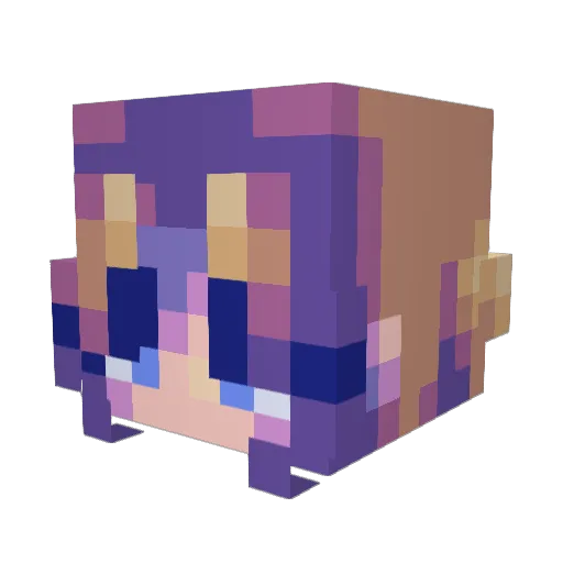 sarahzhere Minecraft avatar head, 3D render