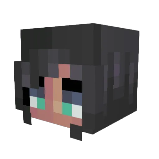 saralina Minecraft avatar head, 3D render