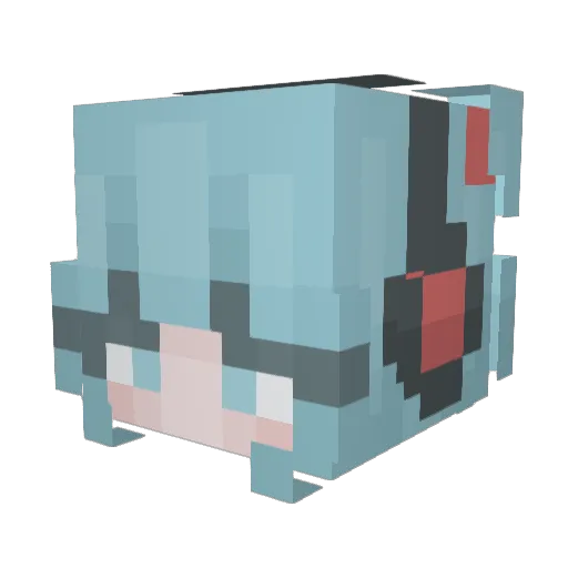 saramsa Minecraft avatar head, 3D render
