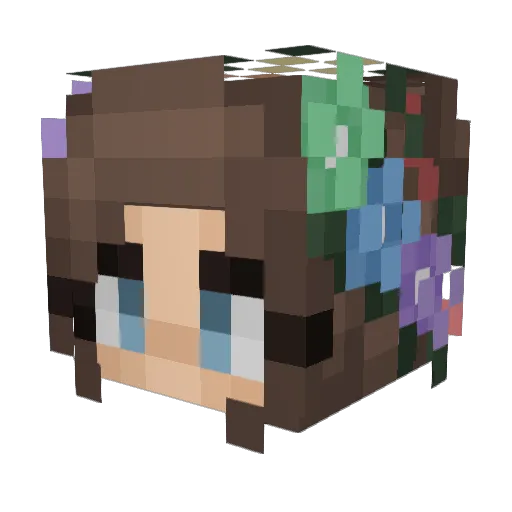 sararae123 Minecraft avatar head, 3D render