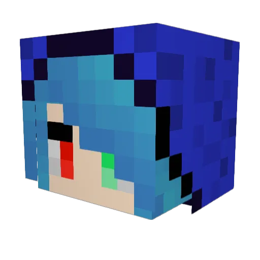 sararint Minecraft avatar head, 3D render