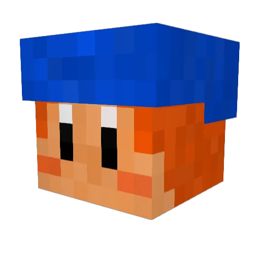 sarasalce Minecraft avatar head, 3D render