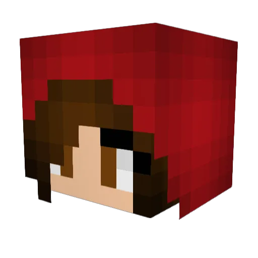 saraspring Minecraft avatar head, 3D render