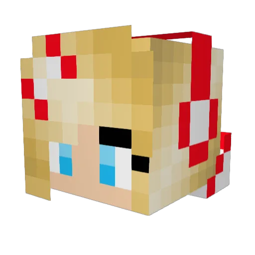 sarastitch Minecraft avatar head, 3D render