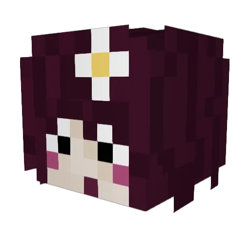 saraziyuu Minecraft avatar head, 3D render