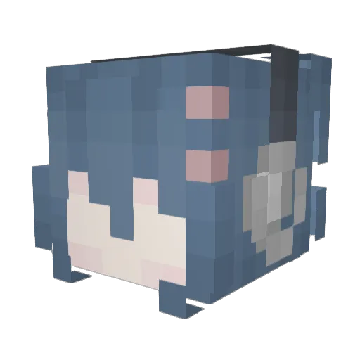 sarc4stic Minecraft avatar head, 3D render