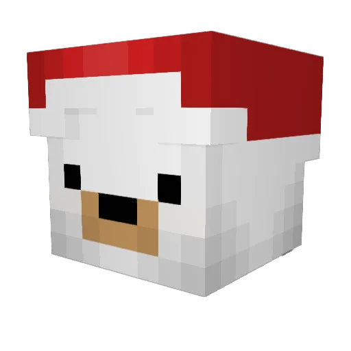 sarcastichika Minecraft avatar head, 3D render
