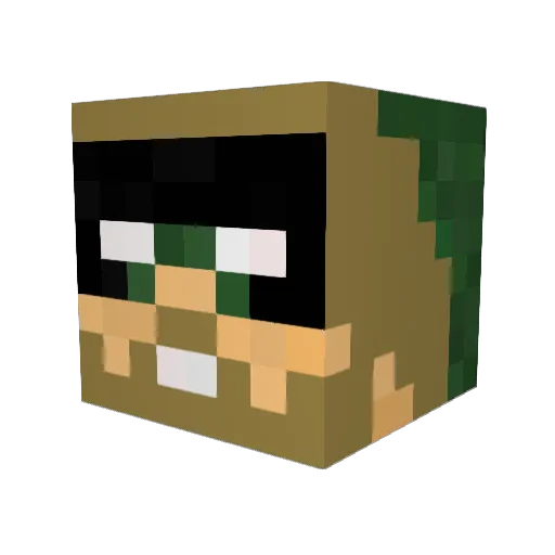 sarcitto Minecraft avatar head, 3D render