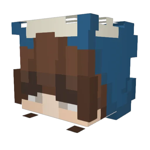 sarcomax Minecraft avatar head, 3D render