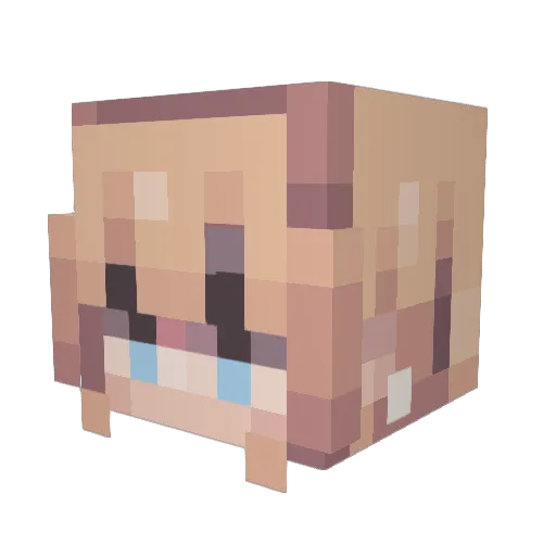 sarcrasva Minecraft avatar head, 3D render