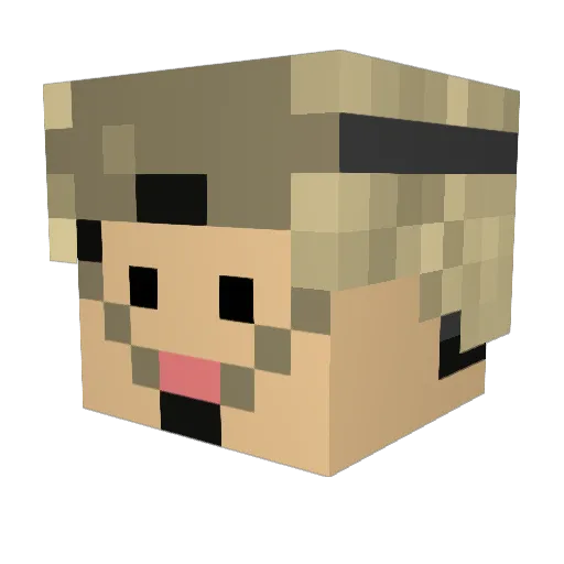 sarge_t Minecraft avatar head, 3D render