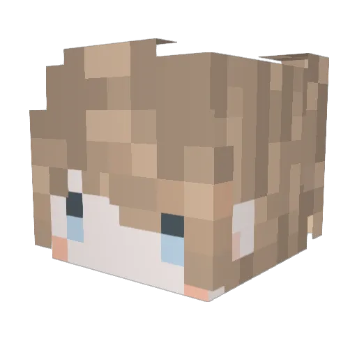 sari0830 Minecraft avatar head, 3D render