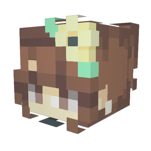 sari52 Minecraft avatar head, 3D render