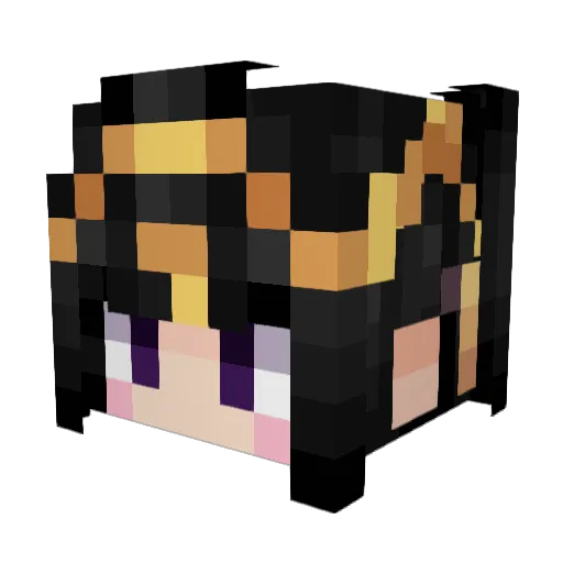 sariafae Minecraft avatar head, 3D render