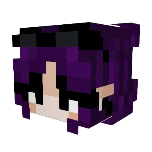 sariamiko Minecraft avatar head, 3D render