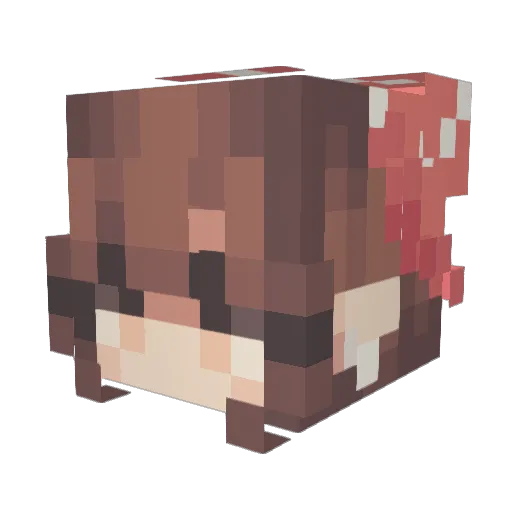 sarinpinguin Minecraft avatar head, 3D render