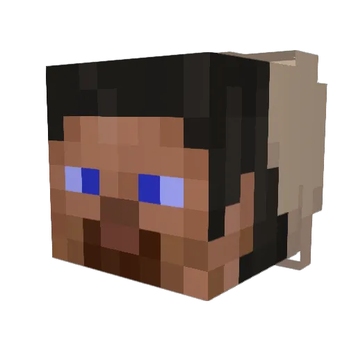 sarkov Minecraft avatar head, 3D render