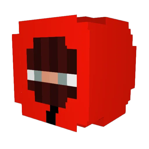 sarkzin Minecraft avatar head, 3D render