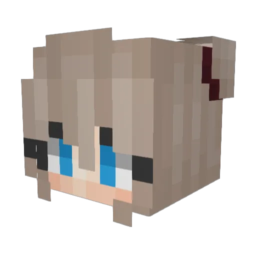 sarlly Minecraft avatar head, 3D render