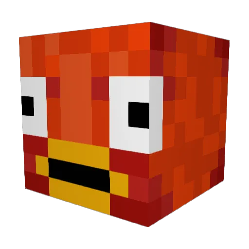 sarqqq Minecraft avatar head, 3D render