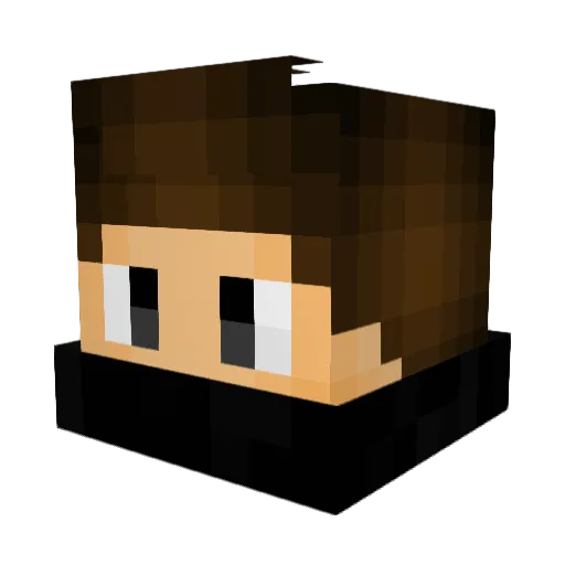 sartene Minecraft avatar head, 3D render
